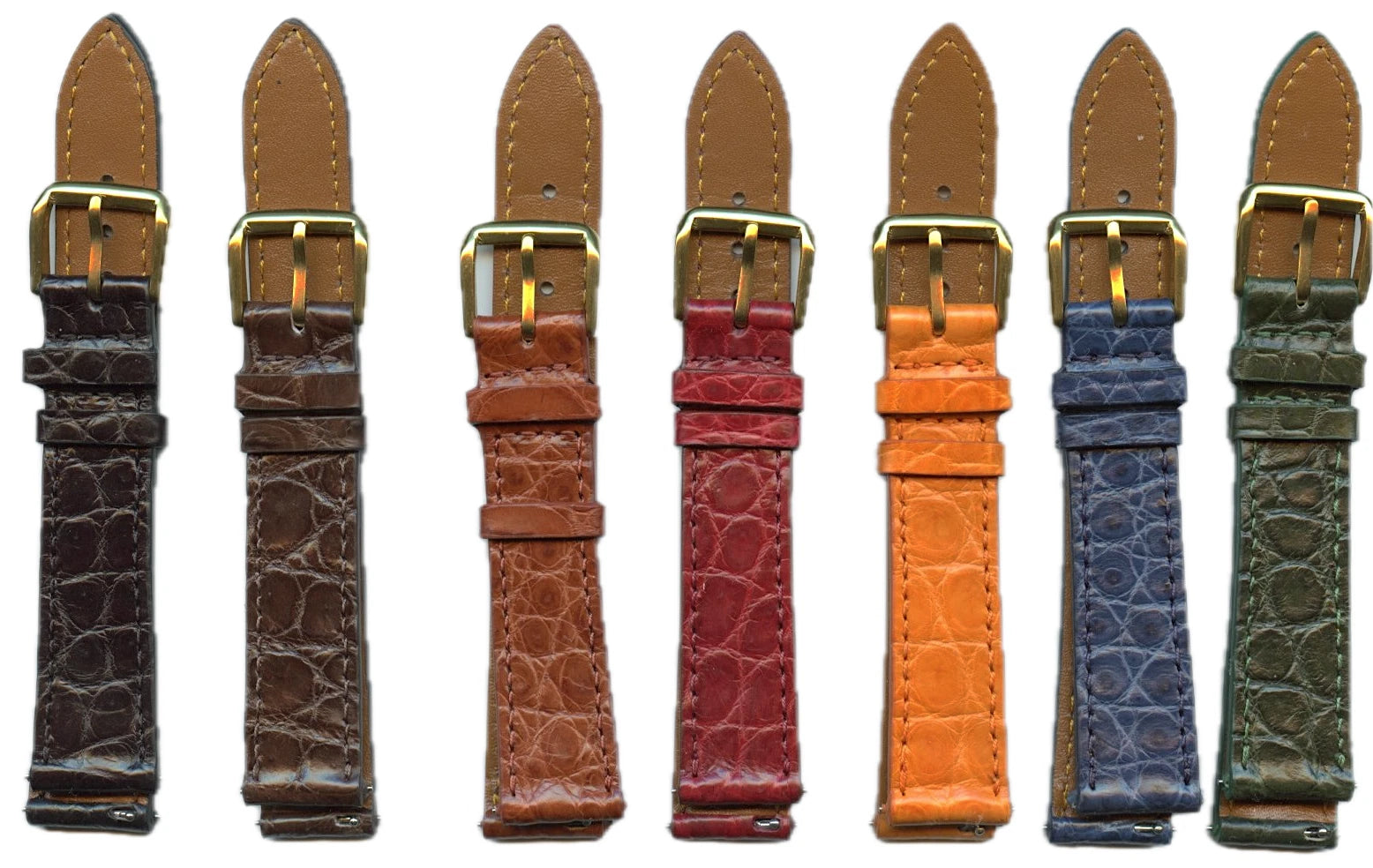 Gay Frères® Genuine Alligator Vintage Style Flexible Flat Straps 16mm-20mm