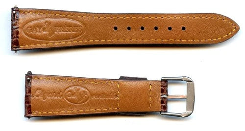 Elegant Gay Frères Genuine Lizard Strap Band, Leather Lined 16mm - 22mm