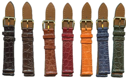 Gay Frères® Genuine Alligator Vintage Style Flexible Flat Straps 16mm-20mm