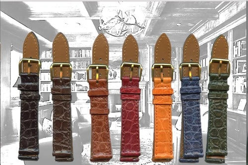 Gay Frères® Genuine Alligator Vintage Style Flexible Flat Straps 16mm-20mm
